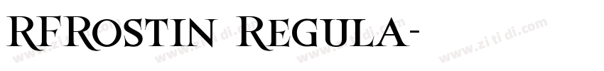 RFRostin Regula字体转换
